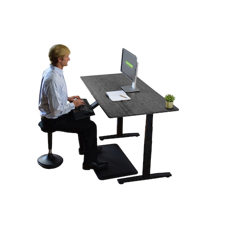 Uncaged Ergonomics RiseUpElectricStandingDesk60X30"BlackBambooDesktopSitStand, Rubbk RUBBK